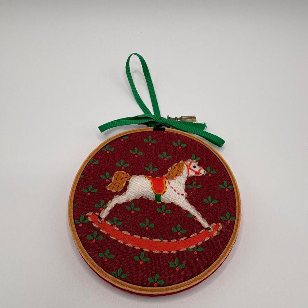 Hallmark Christmas Rocking Horse Ornament 1985 Vintage